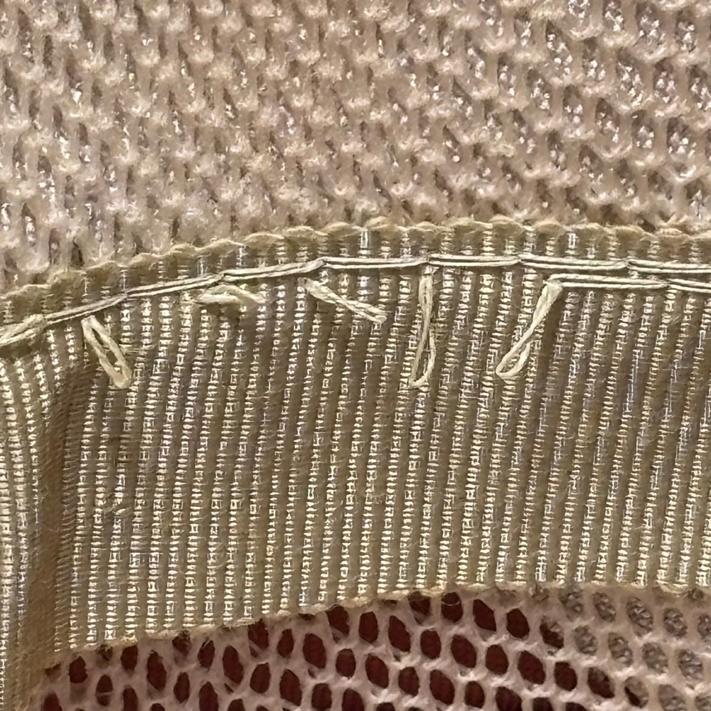 VTG Bucket Hat Cream Union Made Birdcage Veil Copper Satin Ribbon Band - Picture 9 of 15